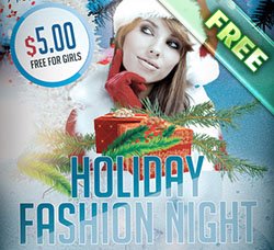 圣诞节海报：Holiday Fashion Party Flyer